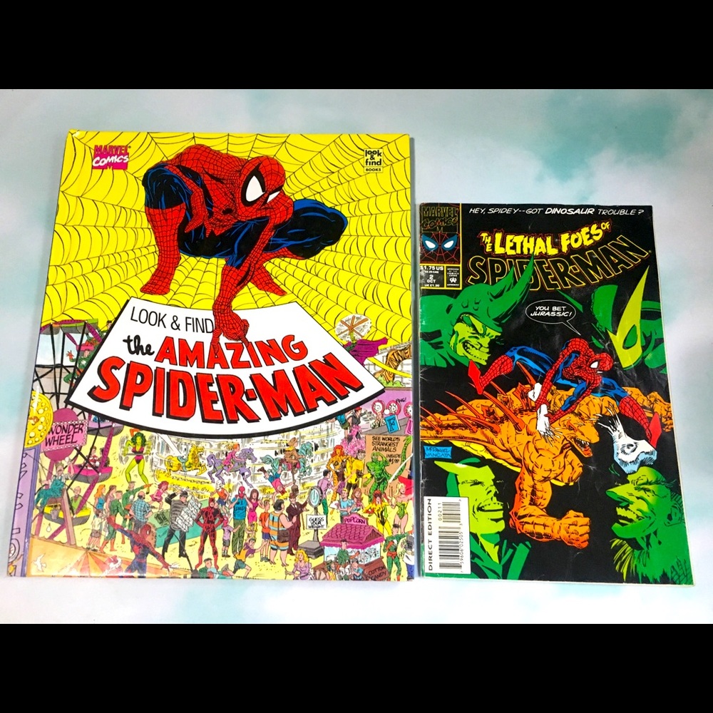 SPIDER-MAN VTG 90s MARVEL COMICS BOOK BUNDLE OF 2